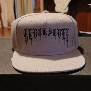 Black scale grey snap back hat